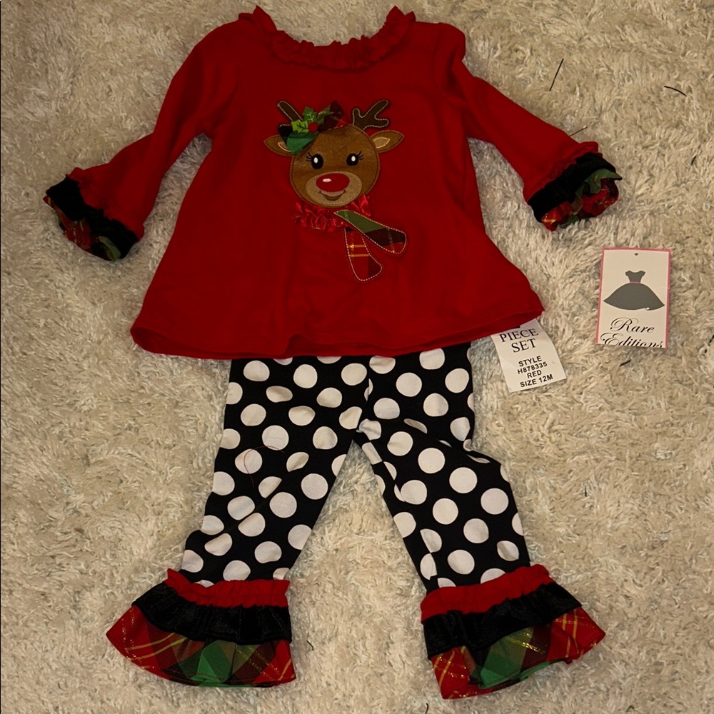 Rare Editions Red Reindeer Outfit